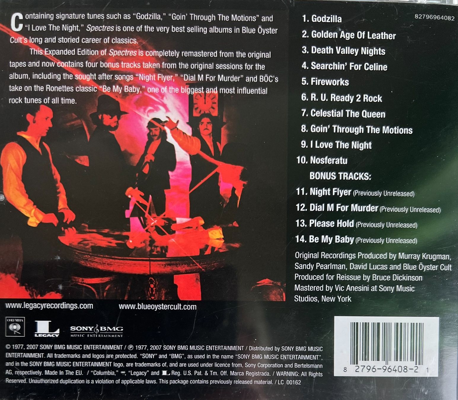CD: BLUE ÖYSTER CULT / Spectres – Usato da Bischofszell venduto da kustavi 1