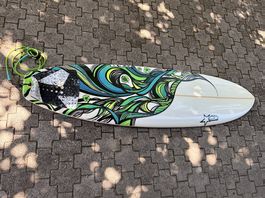 G-Star Surfboard 6'8" Custom Art Design  inkl. Zubehör