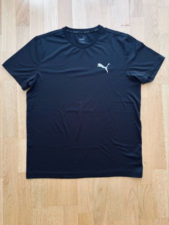 PUMA, Sport T-Shirt, L, Schwarz, 100% Polyester