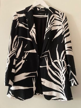 Commas Sommer Blazer mit Palmenmuster, Grösse 40 Top!