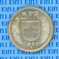 CHF___5.00 1953 unz 5 Franken
