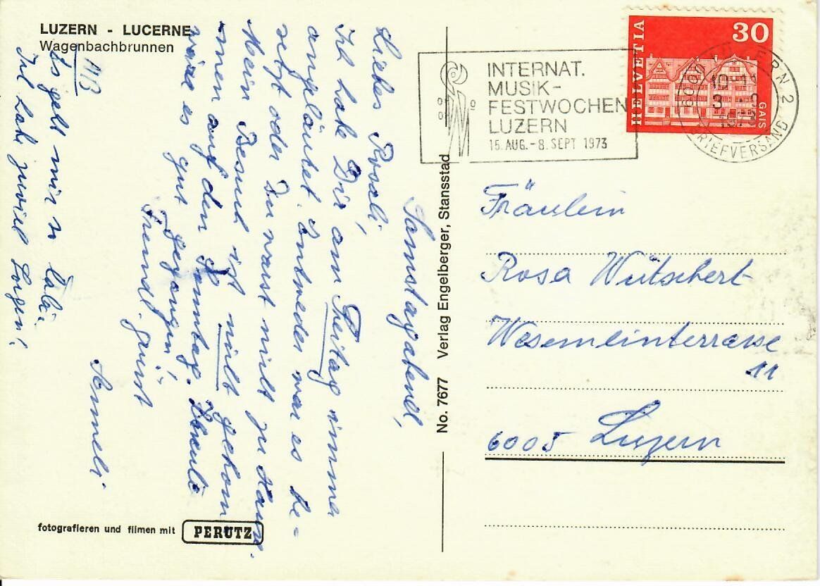 Ansichtskarten: Luzern – Gebraucht aus Hochdorf von Ziegel-16 1