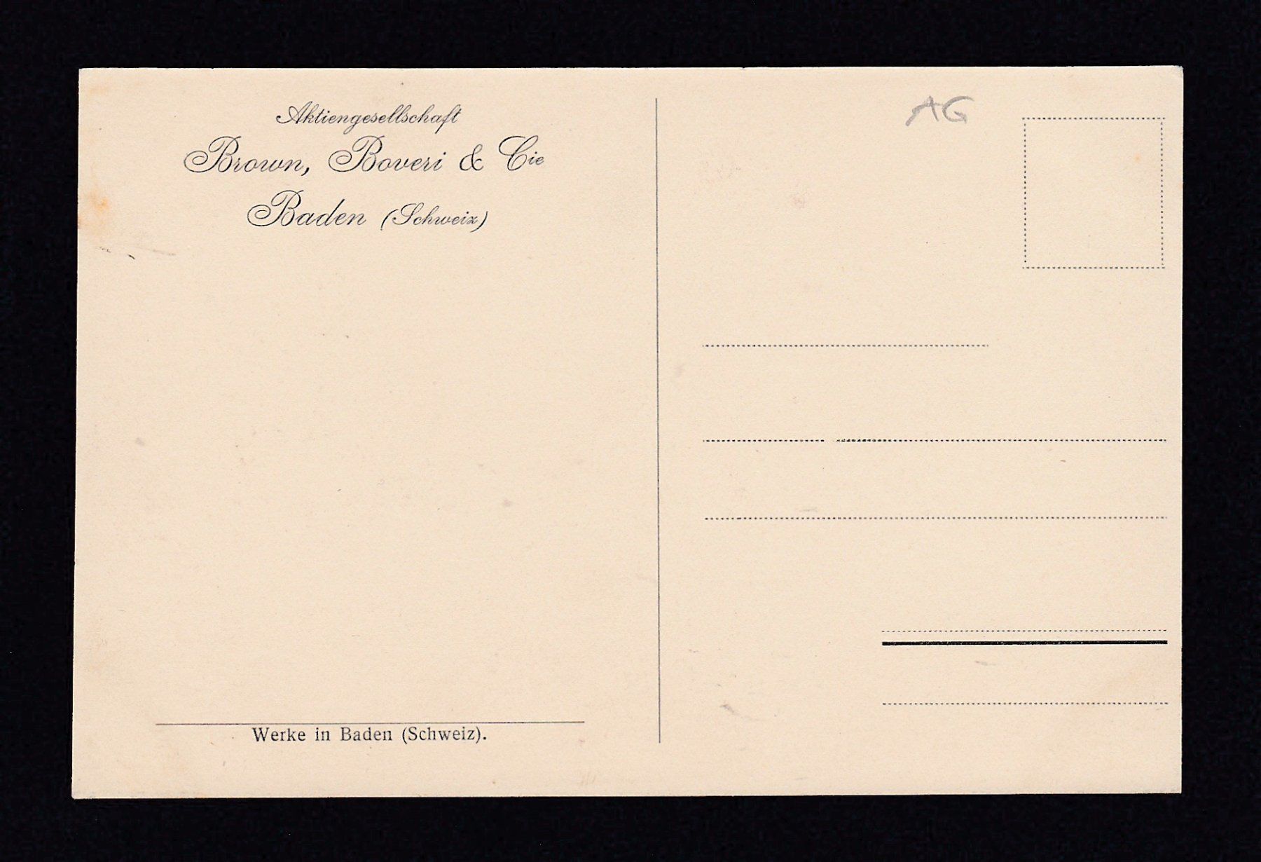 Cartoline postali: BADEN, BBC Brown-Boveri & Cie. – Usato da Reiden venduto da cinfis 1