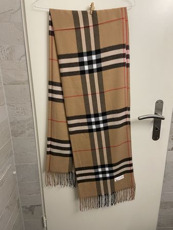 Cashmere Blend Scarf, Classic Check Pattern