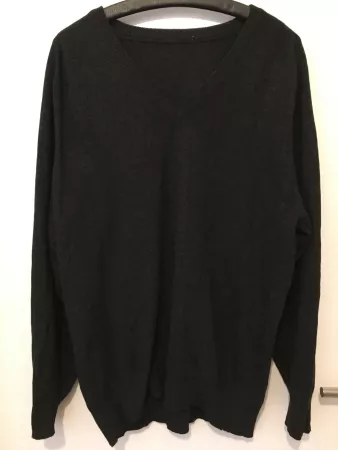 HERREN KASCHMIR PULLOVER , Gr.50, schwarzgrauefarbe, wie NEU