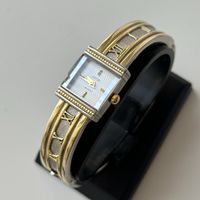 Astor Silberne und Goldene Damen Quartz Armbanduhr