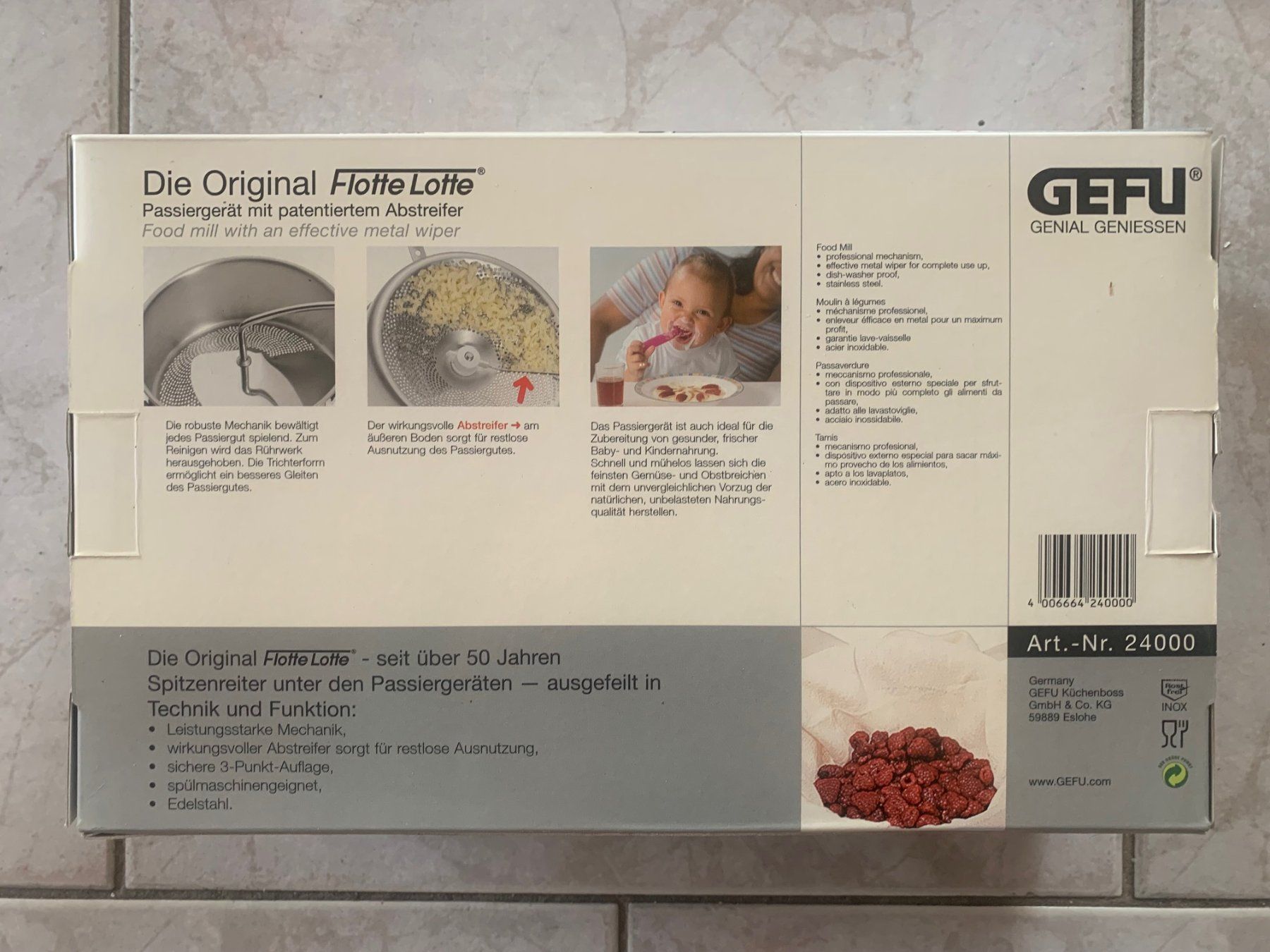 Elettrodomestici da cucina: Die Original Flotte Lotte Passiergerät von GEFU – Nuovo e nell'imballaggio originale da Windisch venduto da Trudi45 1