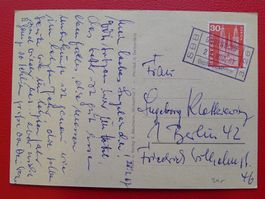 1967: Bahnpost von DÜBENDORF nach BERLIN, sauber.