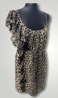 🤎 Leo-Print Georgette/Voile Kleid