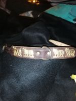 Lederhalsband traditionell mit Kühen Applikation, Vintage Lo