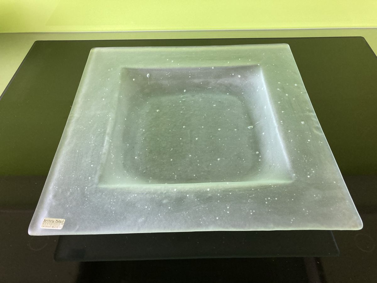 Bettina Eberle Bicchieri: Glas-Dekoschale quadr. Bettina Eberle – Nuovo (secondo la descrizione) da Frenkendorf venduto da silasho