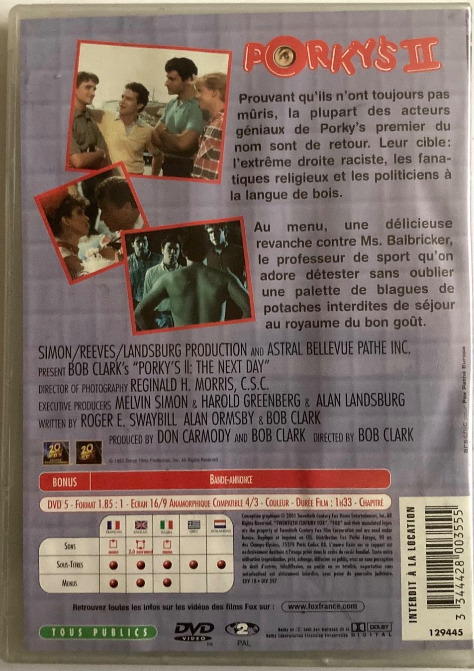 Alle DVDs: PORKY'S II – Gebraucht aus Poliez-Pittet von Newtown-Records 1