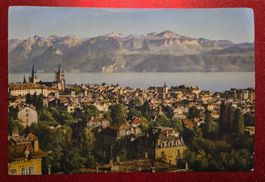 Lausanne,  um 1940 Vogelschau