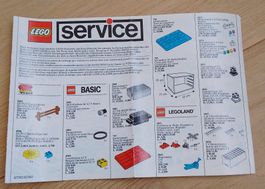 Lego Service Faltblatt, Prospekt, Werbeblatt 90er