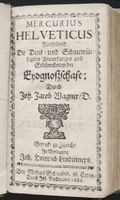 Wagner Mercurius Helveticus 1688 sehr selten