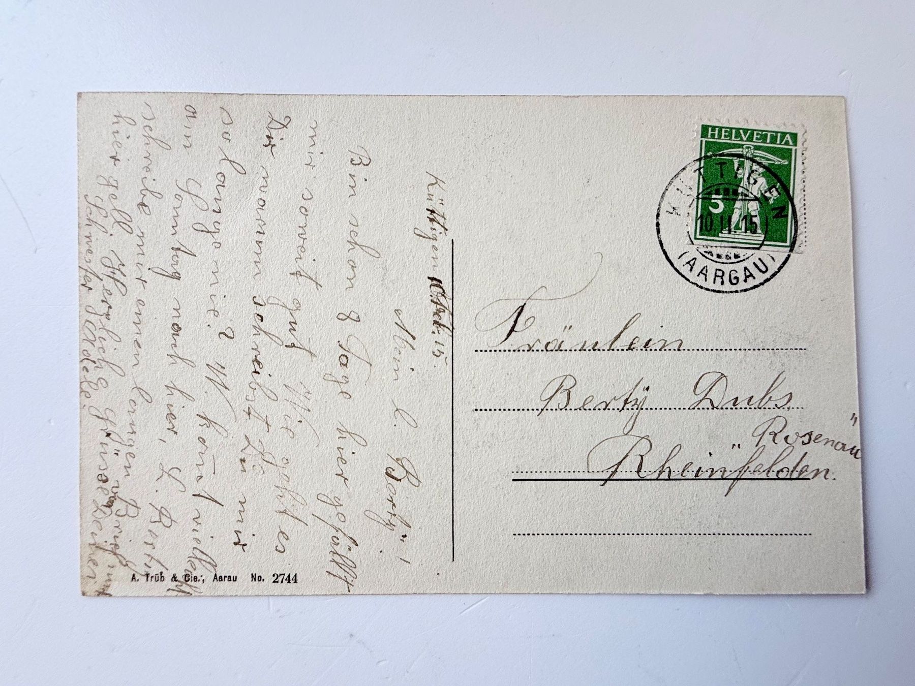 Cartoline postali: AK Küttigen Kt. Aargau – Usato da Zwingen venduto da moje1 1