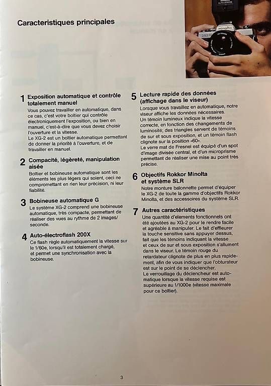 Kamera: Brochure Minolta XG-2 – Gebraucht aus Adliswil von Heimite 1