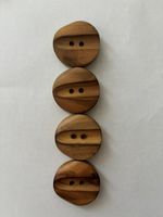 Holzknöpfe, 4x rund, ca. 3.4cm Durchmesser