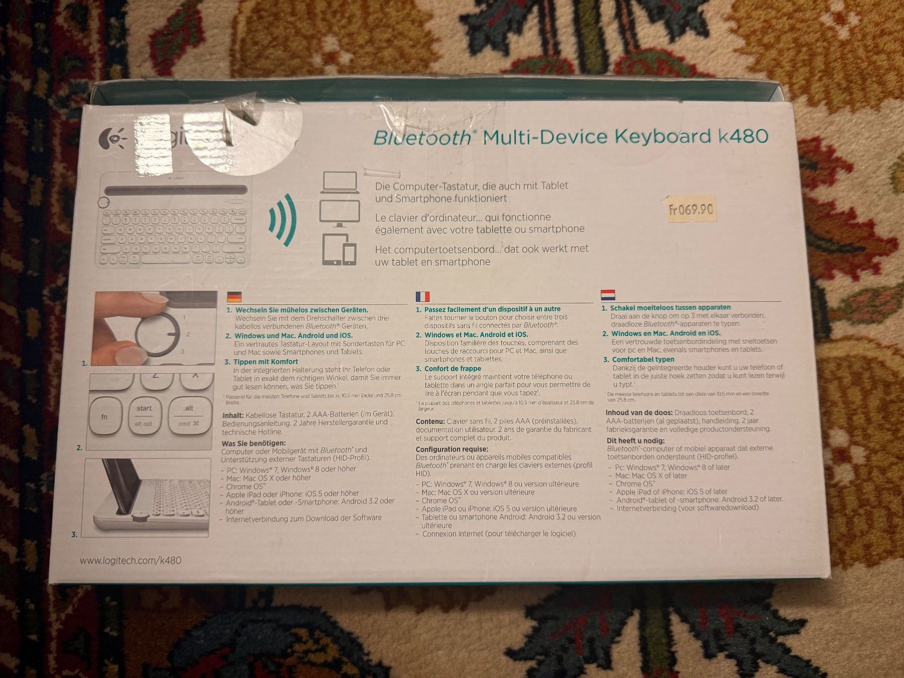 Logitech Claviers: Bluetooth Multi-Device Keyboard k480 – D'occasion à Magden par hev_qwm8 1
