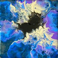 Acrylbild Nr. 6892, Grösse 15x15cm, Handgemaltes Unikat