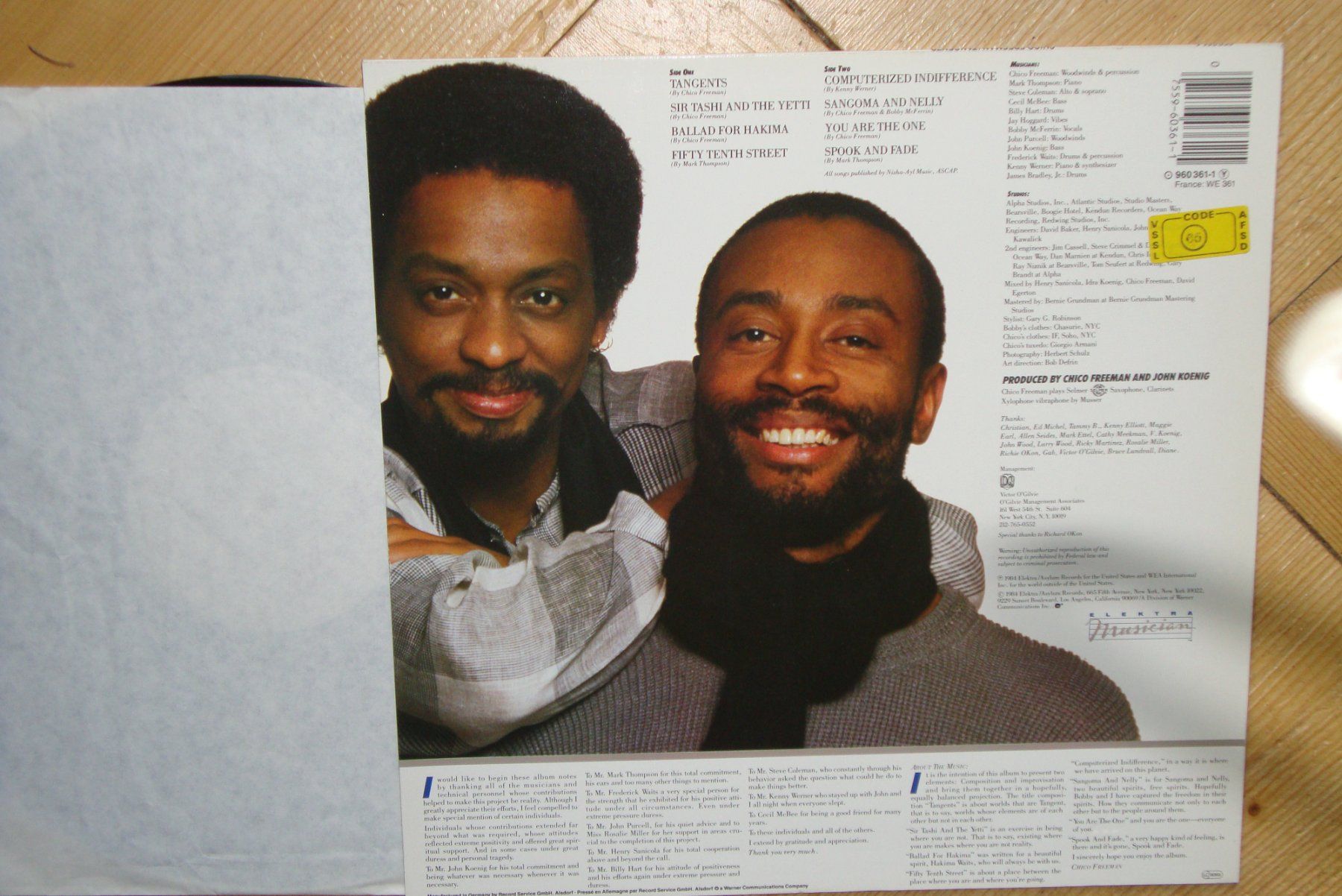 Dischi in vinile: CHICO FREEMAN & BOBBY McFERRIN - TANGENTS 1984 – Usato da Bern venduto da Uli_10_11 1