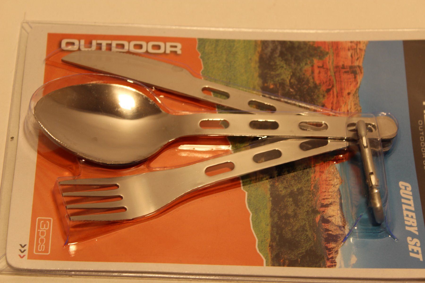 Set di posate: Outdoor Besteck Set  (Messer, Löffel, Gabel) – Nuovo e nell'imballaggio originale da Fehraltorf venduto da haefens 4