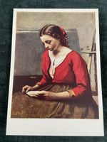 Postkarte Jean-Baptiste Corot La Liseuse Girl lesendes Mädch