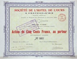 Hôtel de l'Ours à Chateau-d'Oex  - 1905