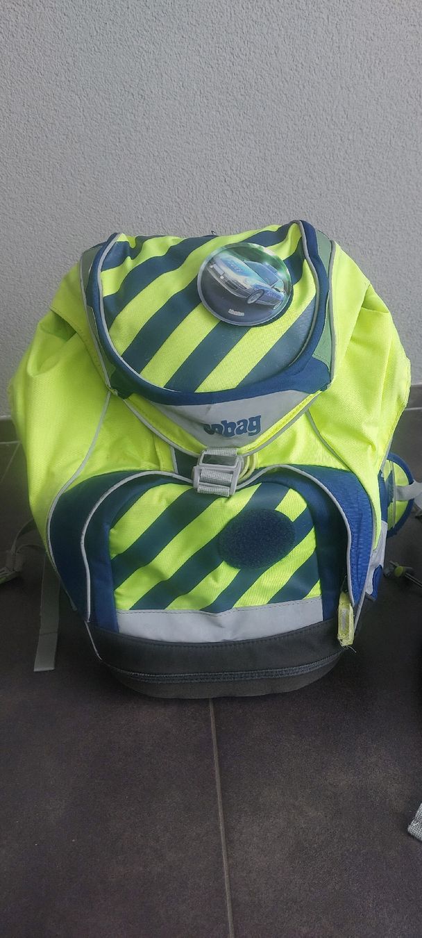 Kindertaschen: Ergobag Schulrucksack Set Neon-Streifen – Gebraucht aus Uzwil von Robi007 1