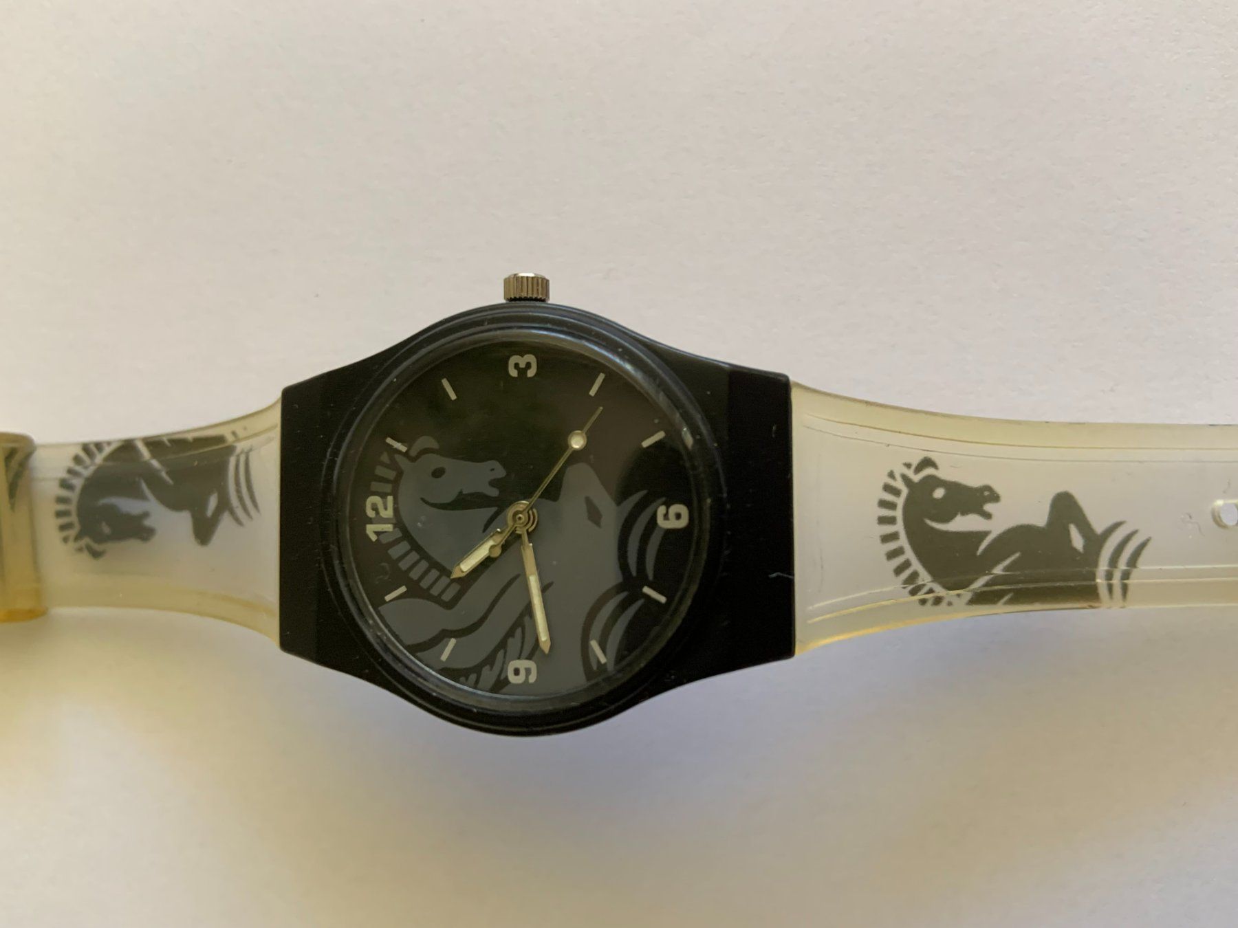 Swatch Orologi: Uhr mit Pferde Muster – Usato da Winterthur venduto da UncleMikha-el 1
