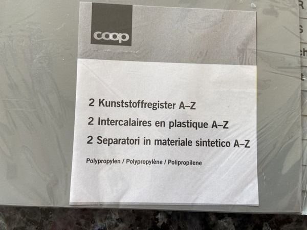 Raccoglitori: 2x2 neue Kunststoffregister A-Z – Usato da Beatenberg venduto da buy2you 1