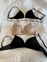 Set 6 BH Victoria Secret und Calvin Klein Schwarz, Nude