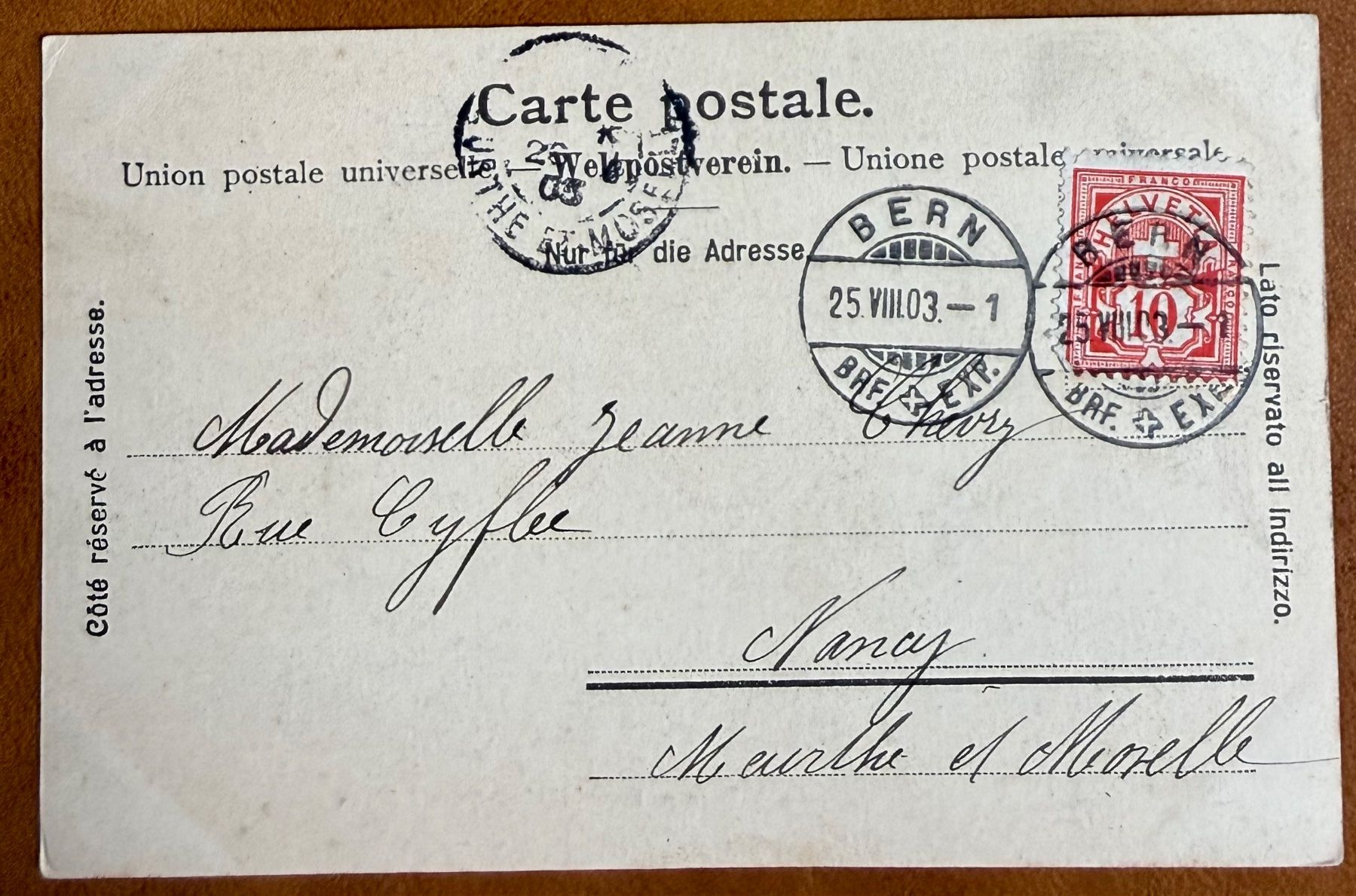 Cartoline postali: Bern - Eisenbahnbrücke 1903 – Usato da Lutry venduto da Ediego 1