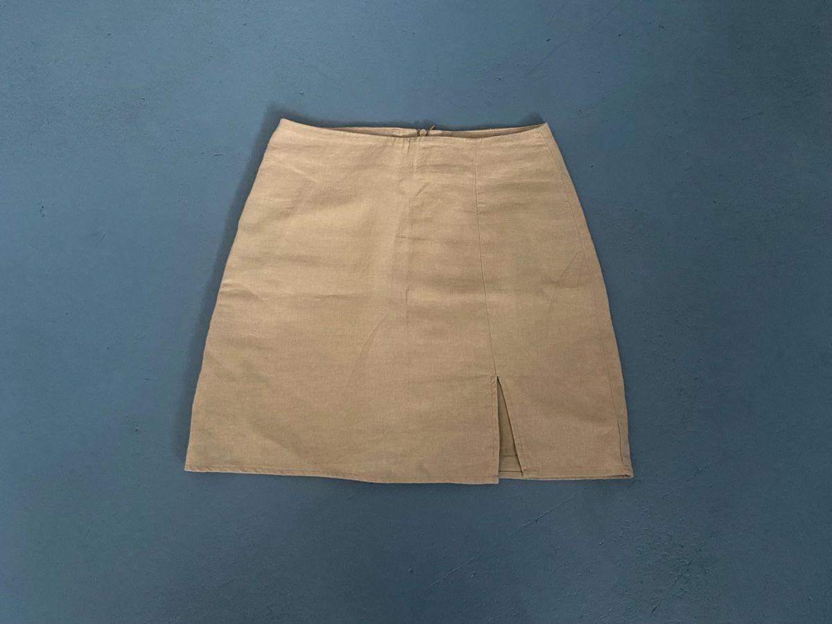 Gonne: Leinen-Minirock, beige, Gr. XS – Usato da Dornach venduto da Dlimi