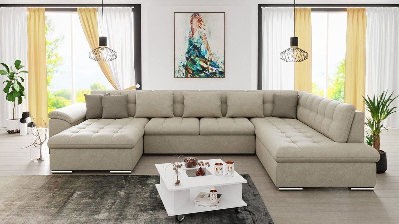 Sofas: Wohnlandschaft Rechts Sofa mit Bettkasten + Schlaffunktion – Neu und originalverpackt aus Wallenwil von toesstal-vertrieb 2