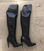 Leder Overknee Stiefel von Simple, Gr. 37