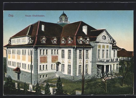 Cartoline postali: AK Zug, Neues Stadttheater – Usato da Berlin venduto da bartko-reher
