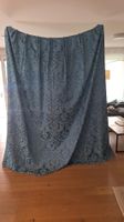 Stoff Vorhänge Barock Stil - 2 Stück - 160x228cm - Blau-Grau