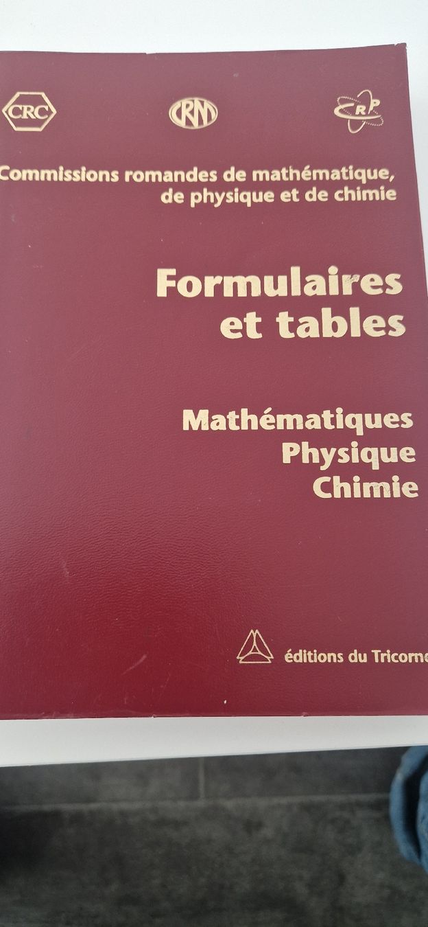 Libri: Formulaire Maths Physique Chimie - État Neuf – Usato da Siviriez venduto da Livre1971