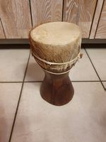 Tam tam en bois avec véritable peau
