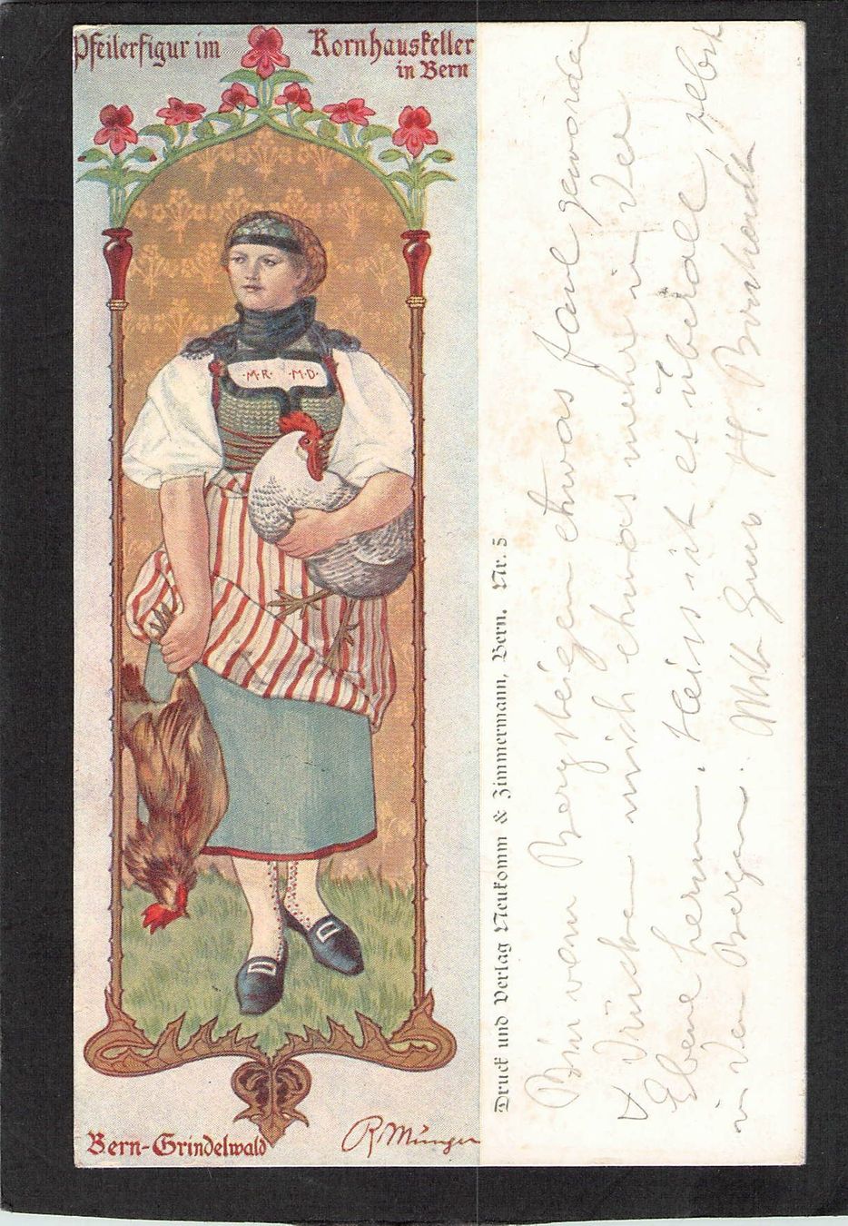 Cartoline postali: AK. Pfeilerfig.Kornhauskeller Bern, 1904 – Usato da Reichenburg venduto da Pipo-67