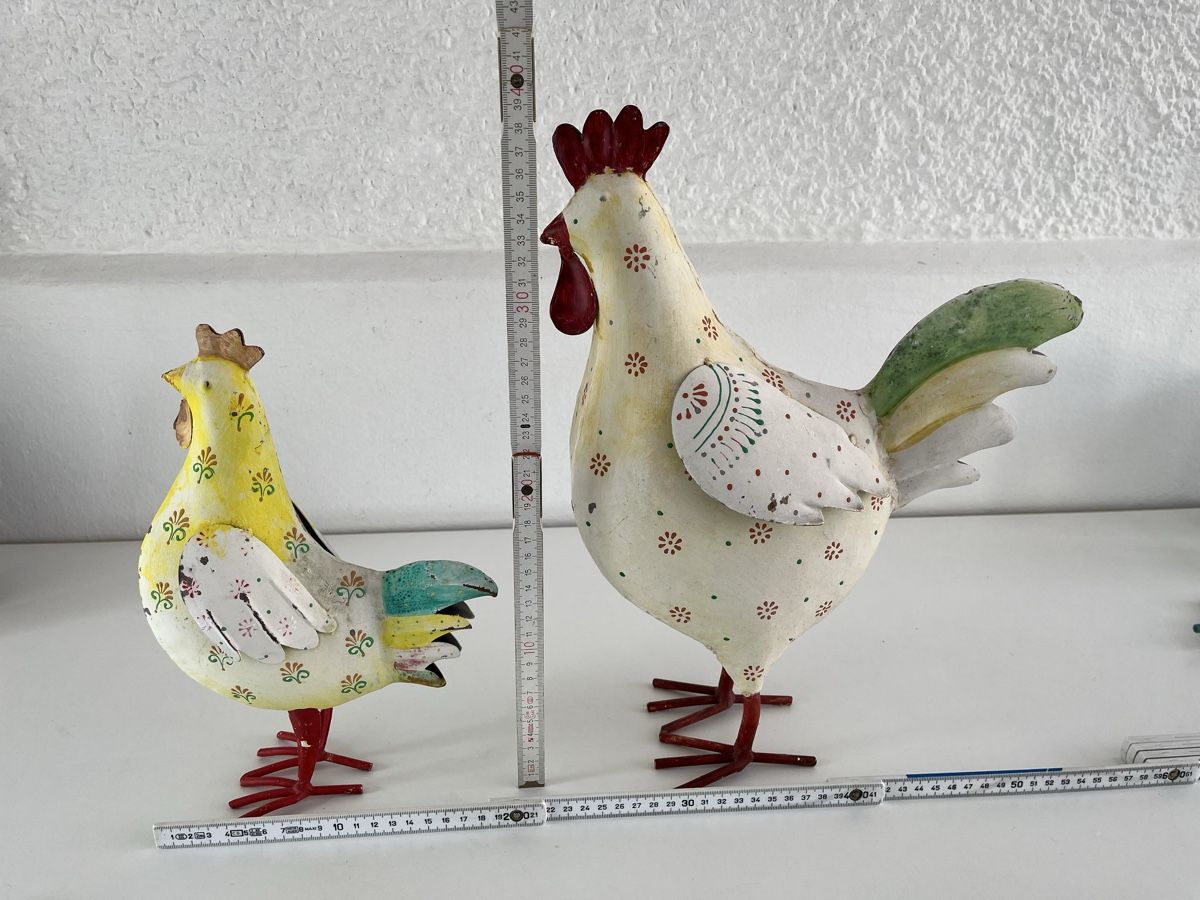 Figuren: 2 Hühner aus Metallblech  – Gebraucht aus Wetzikon ZH von seli03 9