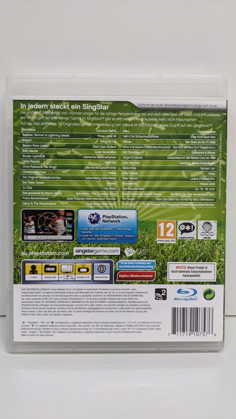 Giochi: Singstar Fussballhits - PlayStation 3 – Usato da Menziken venduto da mame18 2