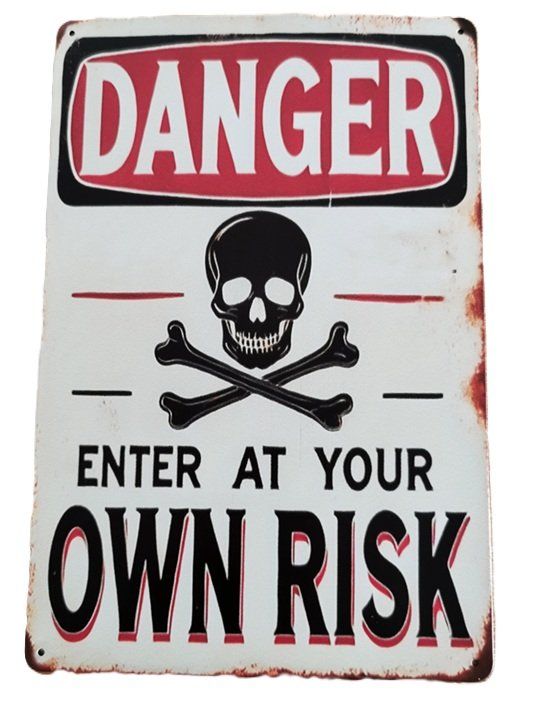 Schilder: DANGER - Blechschild  (neu, OVP) – Neu und originalverpackt aus Wilen b. Wollerau von morethanmusic