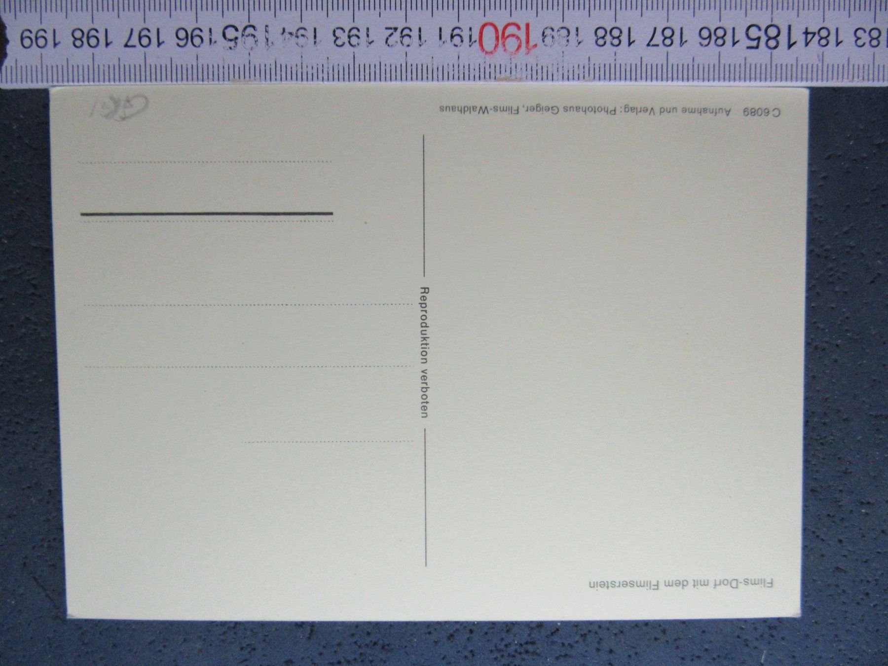 Cartoline postali: FLIMS-DORF MIT FLIMSERSTEIN  PANORAMA GR AK – Usato da Ettingen venduto da Hausi4711 1
