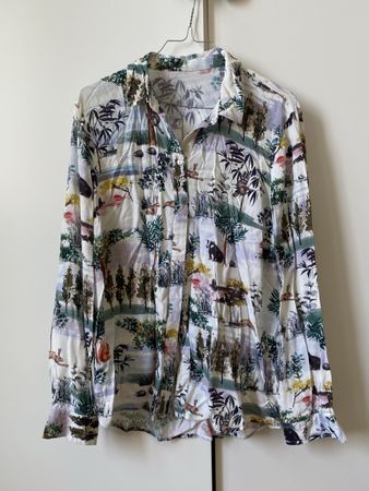 Camicia donna  fantasia foresta taglia M