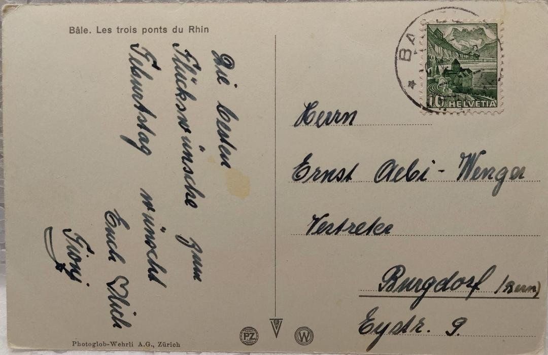 Cartoline postali: BASEL  -  Die drei  Rheinbrücken – Usato da Delémont venduto da Domdom1 1