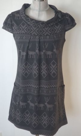 XS-S 34-36 Winter PULLUNDER od. Minikleid Débardeur Rentiere