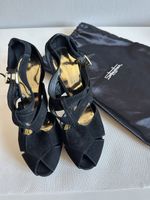 Sandali Sebastian Milano neri in pelle scamosciata, 38.5!