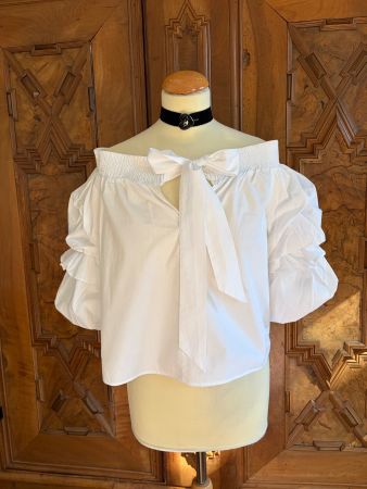 Schöne weiße Bluse, Größe M  100% Baumwolle wie NEU